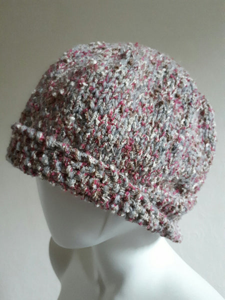 Beanie-Cloche Hat Hand Knitting Pattern