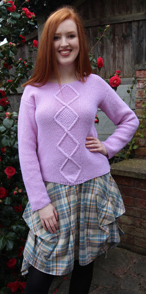 Diamond Sweater Hand Knitting Pattern