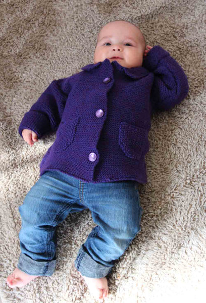 First Steps Crombie Coat Hand Knitting Pattern