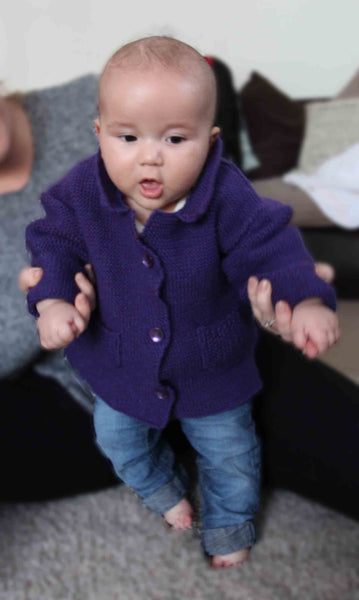 First Steps Crombie Coat Hand Knitting Pattern