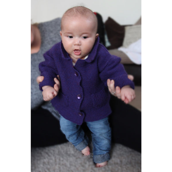 First Steps Crombie Coat Hand Knitting Pattern