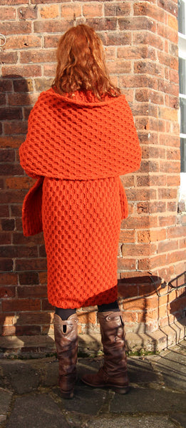 Honeycomb Coat and Shawl Hand Knitting Pattern