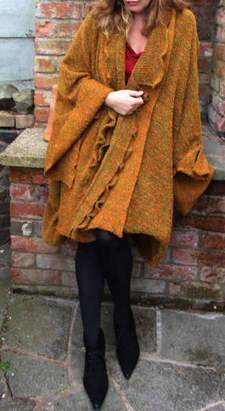 Autumn Cape Coat Machine Knitting Pattern