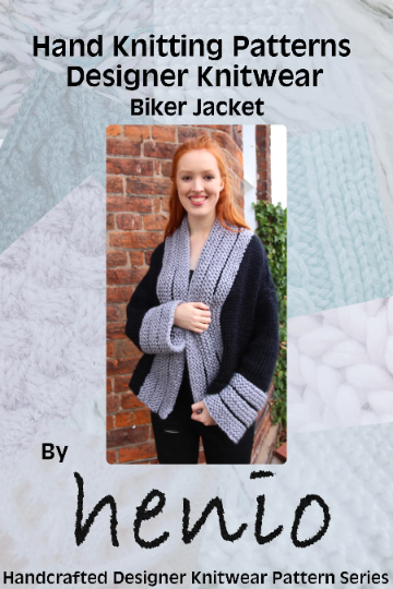 Biker Jacket Hand Knitting Pattern