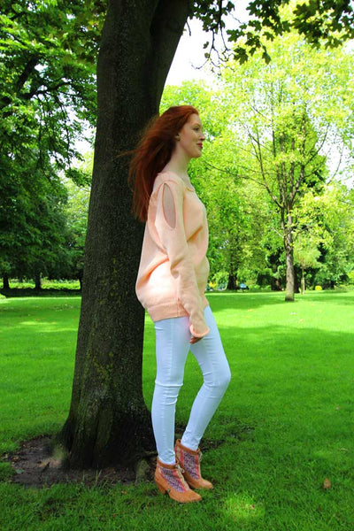 Cold Shoulder Sweater Machine Knitting Pattern