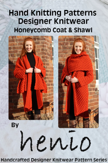 Honeycomb Coat and Shawl Hand Knitting Pattern