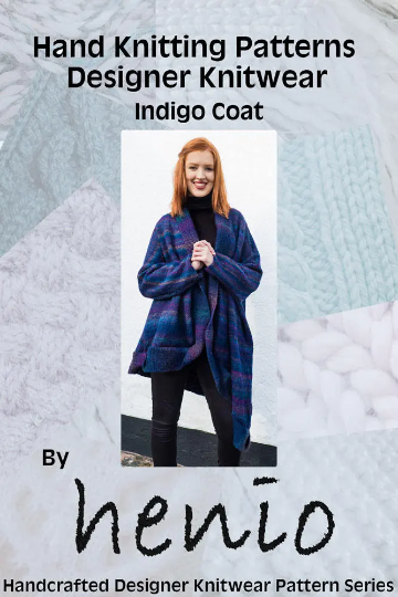 Indigo Coat Hand Knitting Pattern