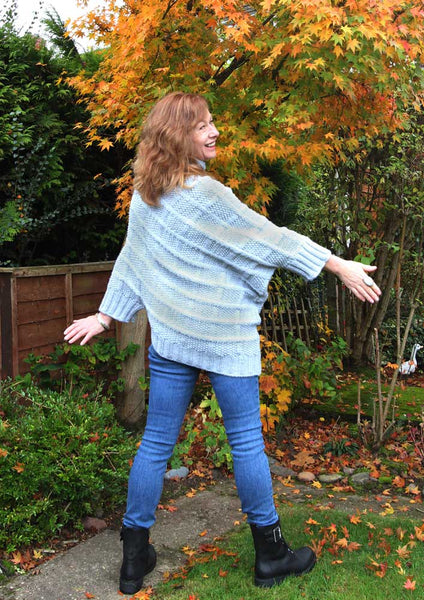 Lattice Poncheater Hand Knitting Pattern