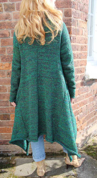 Hooded Poncheater Hand Knitting Pattern