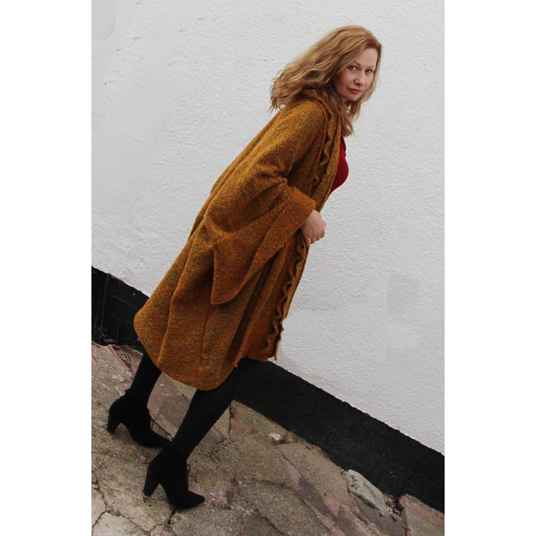 Autumn Cape Coat Machine Knitting Pattern