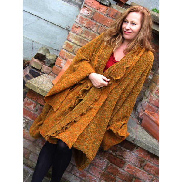 Autumn Cape Coat Machine Knitting Pattern
