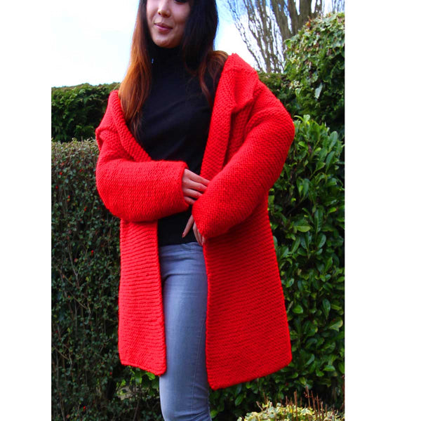 Vintage Red Jacket Hand Knitting Pattern