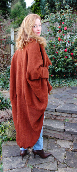 Mocha Swirl Coat Machine Knitting Pattern