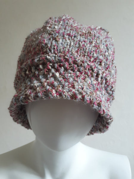 Beanie-Cloche Hat Hand Knitting Pattern
