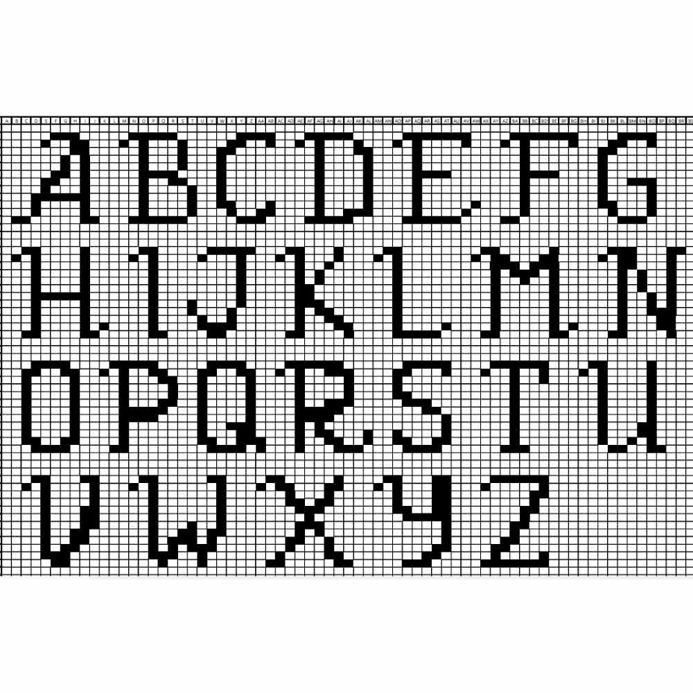 Calligraphy Letter Style Template – Knitting Utopia