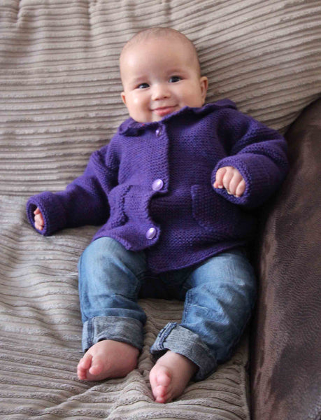 First Steps Crombie Coat Hand Knitting Pattern