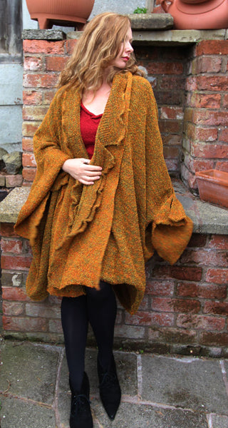 Autumn Cape Coat Machine Knitting Pattern