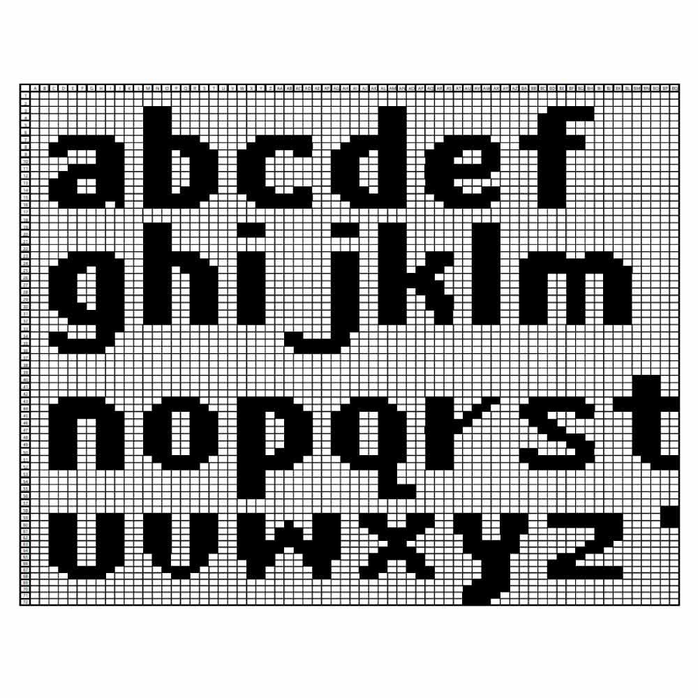 Lowercase Letters From Model Lower Case Letter Style Template – Knitting Utopia