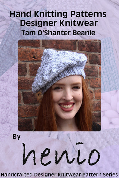 Tam O'Shanter Beanie Hand Knitting Pattern