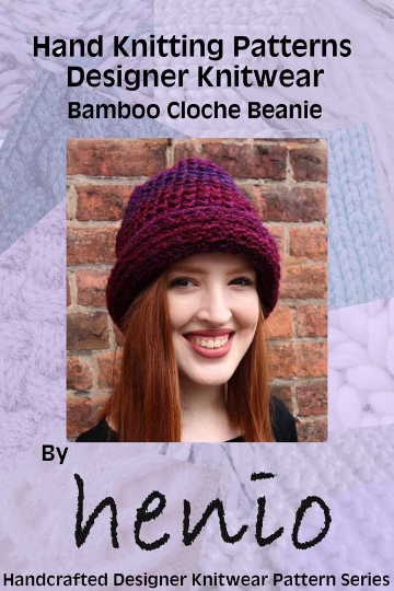 Bamboo Cloche Beanie Hand Knitting Pattern