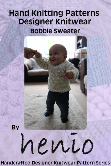 Bobble Sweater Hand Knitting Pattern