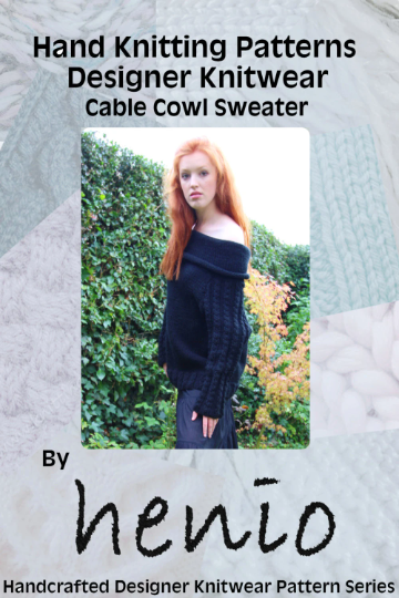 Cable Cowl Sweater Hand Knitting Pattern