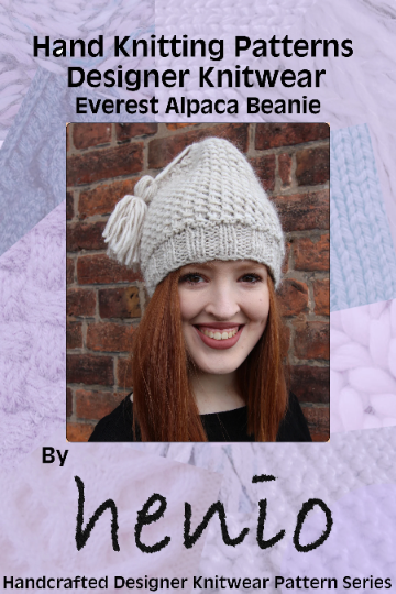 Everest Alpaca Beanie Hand Knitting Pattern