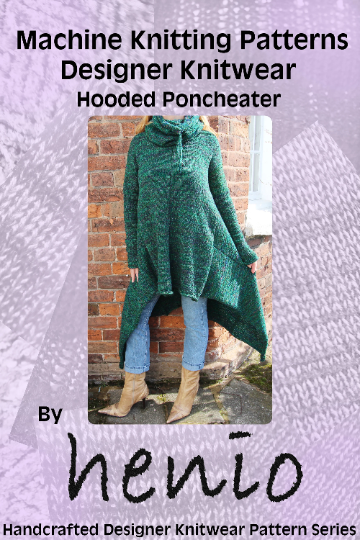 Hooded Poncheater for Machine Knitters