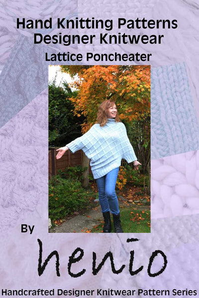 Lattice Poncheater Hand Knitting Pattern