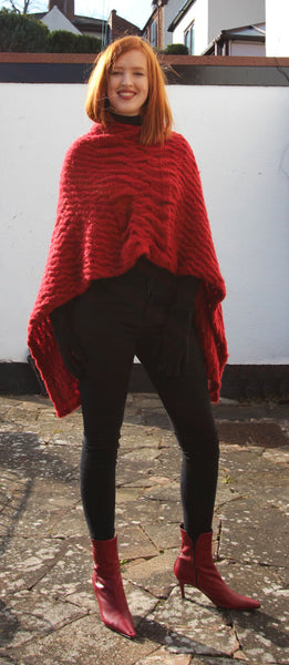 Marilyn Poncho hand Knitting Pattern