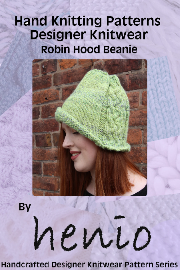 Robin Hood Beanie Hand Knitting Pattern