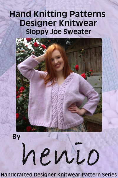 Sloppy Joe Sweater Hand Knitting Pattern