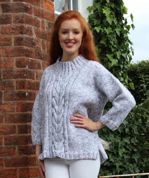 Sweet Cable Sweater Hand Knitting Pattern